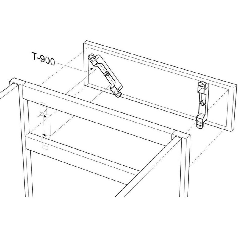False Front Cabinet Clips 4-1/2" - Fake Drawer Clips/False Drawer