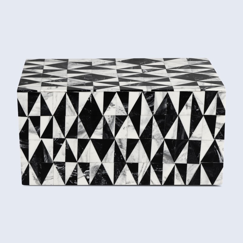 Handicrafts Home Modern Rectangular Decorative Box - Harlequin Pattern, 10x5x5