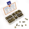75 Sets Chicago Screws Assorted Kit 5 Sizes Bronze Leather