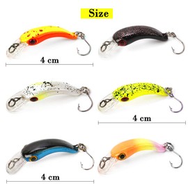 SUNSK Fishing Lure Fishing Trout Artificial Bait Set Trout Bait Single Hook Trout Spoon for Sea Fishing Trout Bait for Pike, Zander, Perch, Cod Bait, 6 Pieces
