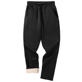 ZITY Men's Thick Fleece Winter Pants Heavyweight Warm Sherpa Lined Athletic Jogger Sweatpants with Pockets