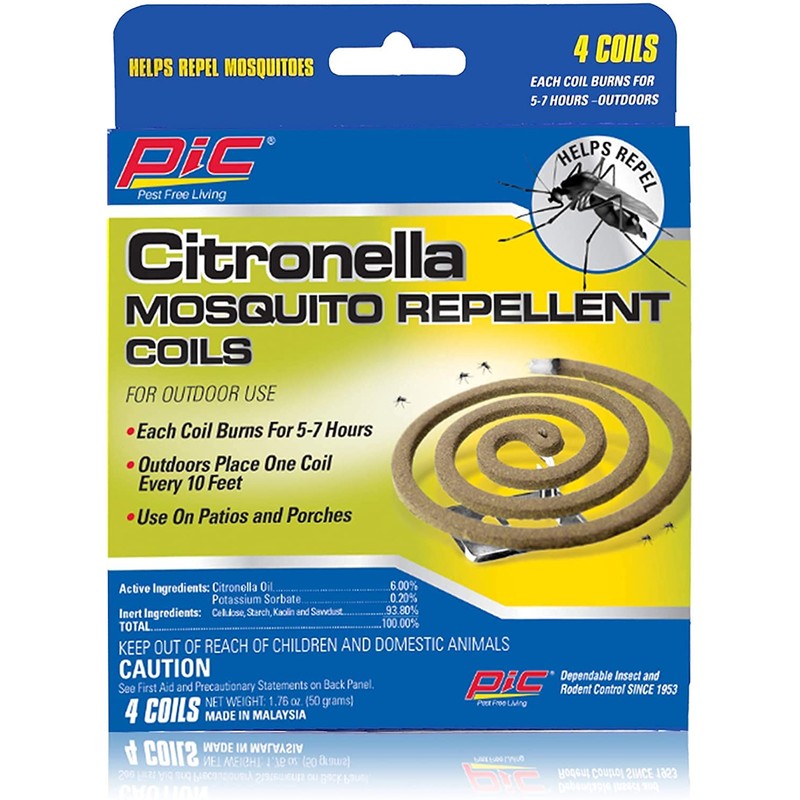 PIC CIT-Coil-4 Citronella Coils (24-Pack, 96 Total)