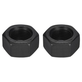 sourcing map 5/8-18 Hex Nuts, Carbon Steel Grade 8.8 Black Oxide Hexagon Nut for Screw Bolt, 2 of Pack