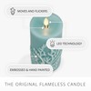 Luminara Embossed Coral Flameless LED Candle Moving Flame Pillar, Unscented