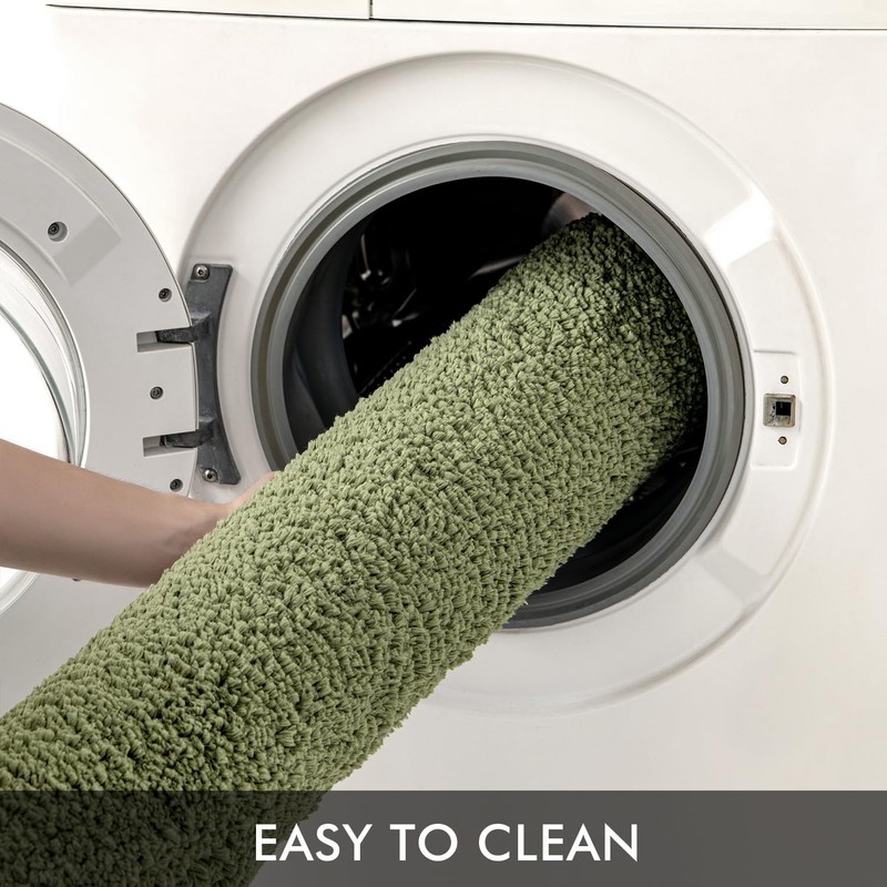 MIULEE Microfiber Bathroom Rugs and Mats Sets 2 Pieces Extra