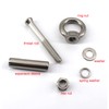 2Pcs M12x150 304 Stainless Steel Lifting Ring Expansion Bolt Shield