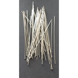 Wire Wrapper Head Pins 2" 24 Gauge Sterling Silver. Pack of 50. Use Them in Conjunction with Our Snapeez Jump Rings ~ The Ultra Secure | No Solder Jump Ring! Made in USA.