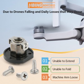Rear Arm Axis for DJI Mini 2 Rear Arm Hinges Arm Shaft Replacement for DJI/Mini 4K/Mini 2 SE/Mavic Mini Back Arm Axis Drone Accessories Parts with Repair Tools