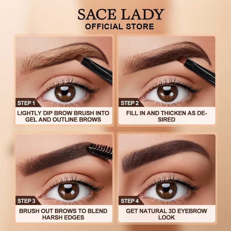SACE LADY 3D Eyebrow Gel Long Lasting 24 Hours Waterproof