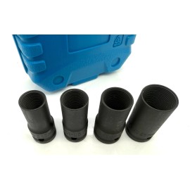 Generic 4pc Locking Wheel Nut Remover 17 18.5 21.5 26 mm Emergency Lug 1/2" Drive Socket