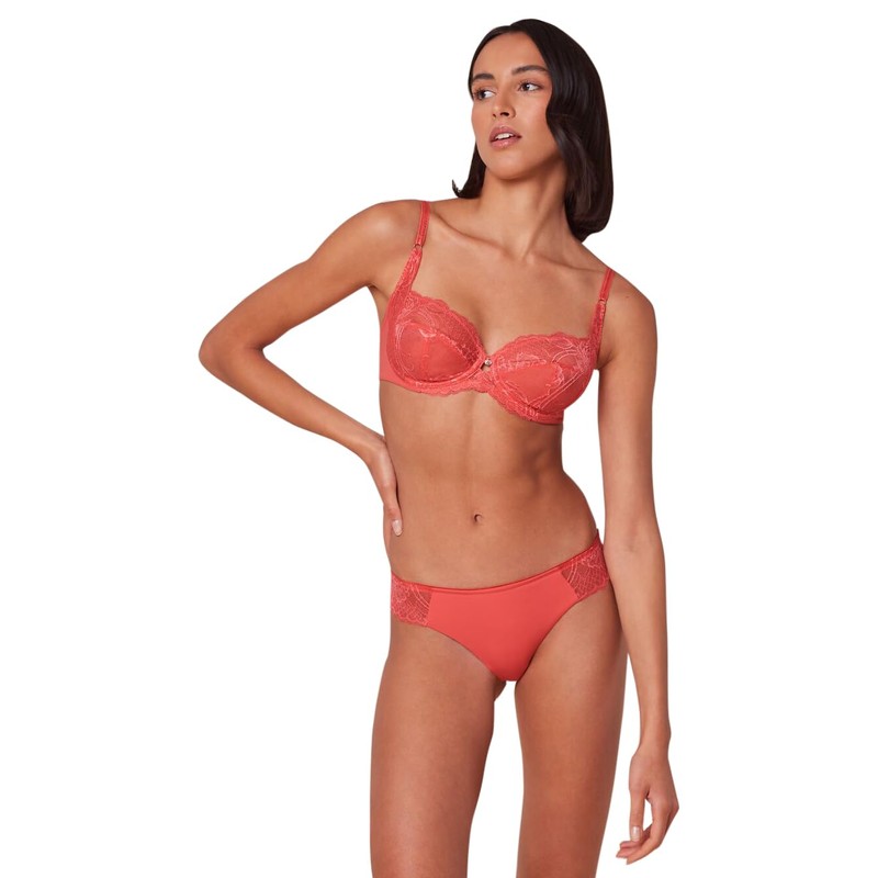 Triumph Women's Wild Peony Florale W Bra, Deep Blush, 80G
