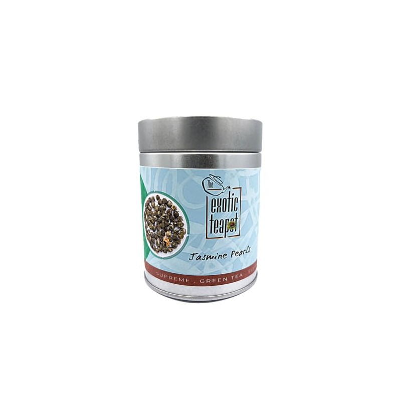 The Exotic Teapot - Supreme Jasmine Pearls Tea, 75g Tin,
