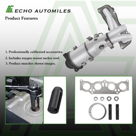ECHO AUTOMILES Catalytic Converter Compatible with 2006 2007 2008 Toyota Rav4, 2008-2015 Scion xB L4 2.4L Catalytic Convertor EPA Compliant