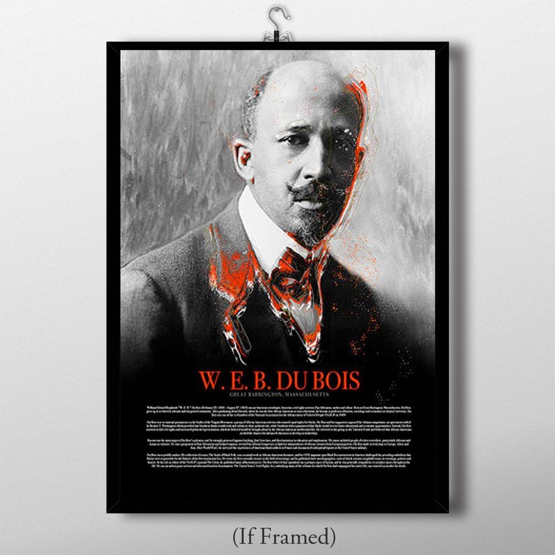 777 Tri-Seven Entertainment W.E.B. Dubois Poster with Bio Print African