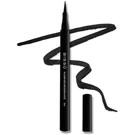 Bissú Plumín Delineador De Ojos Mate, A Prueba De Agua, Negro Extremo