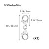 925 Sterling Silver Double Lobster Clasp Extender Double Claw Connector