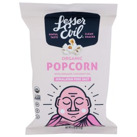 LESSEREVIL Organic Himalayan Pink Salt Popcorn, 0.46 OZ