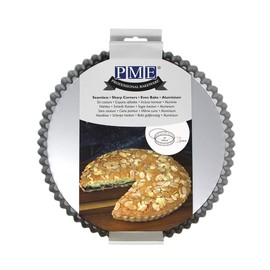 PME Loose Bottom Flan / Tart / Quiche Pan - 25cm/10 Inch, Silver
