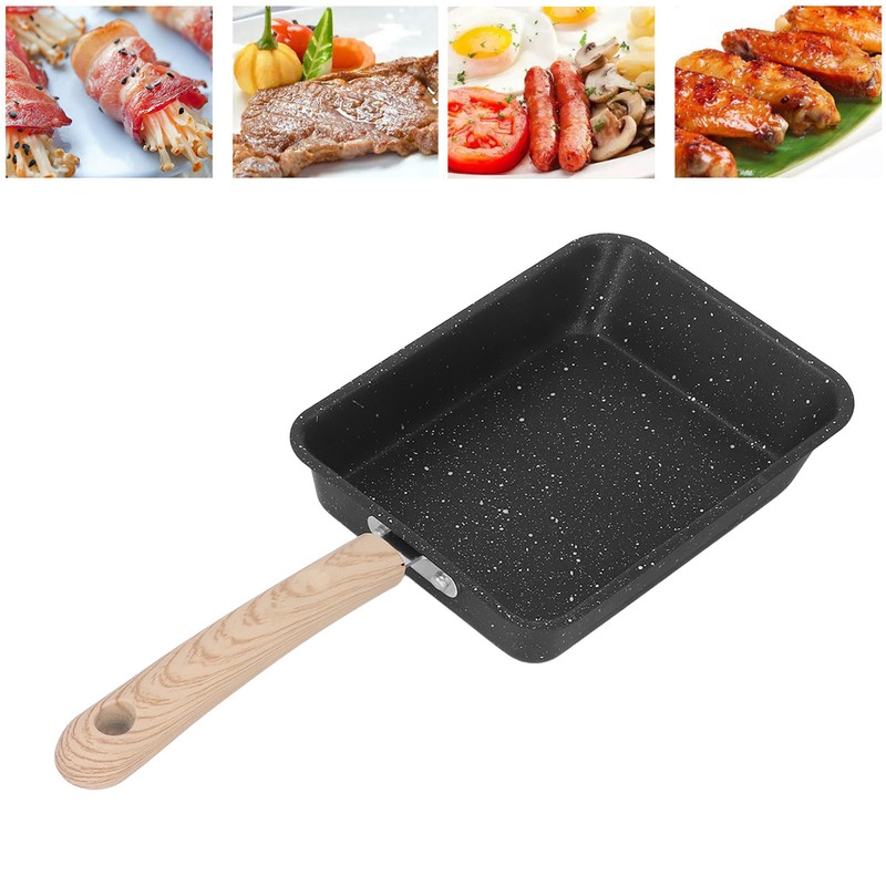Frying Pan Iron Non Stick Coating Square Thick Multifunction Japanese