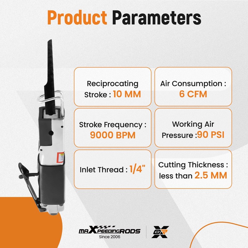 maXpeedingrods Air Reciprocating Body Saw and File Accessories Kit, Pneumatic
