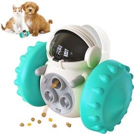 KINGO Juguetes para Perros,Juguete Interactivo,Dispensador Lento de Comida para Perros,Juguetes interactivos y estimulantes para Perros Que estimulan la Mente y dispersan golosinas(Azul Lago)
