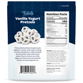 Funtasty Vanilla Yogurt Covered Pretzels, Sweet & Salty Crunchy Snack, 22 Ounce Bag
