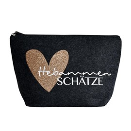 Geschenk für die beste Hebamme | Filz Tasche als Geschenkidee "Hebammenschätze" | Abschiedsgeschenk als Danke | Hebamme mit Herz