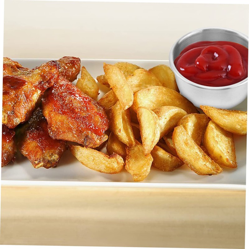 CIYODO 4Pcs Dipping Cups Multipurpose Sauce Dishes for Ketchup Salad