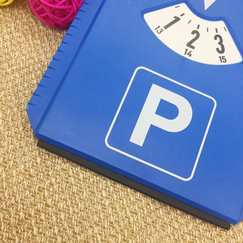 BWESOO Blue Digital Parking Timer Parking Disc with Ice Scraper