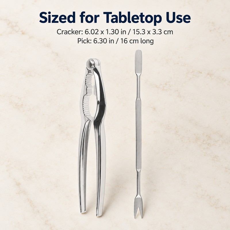 9-Piece Seafood Tools Set – 3 Zinc Alloy Crab Crackers