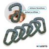 Holesto® Plastic Carabiner - Plastic Carabiner Hook - Tactical Black