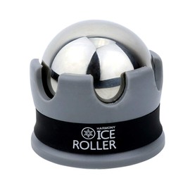 Harmony Massager, Ice Massage Roller Ball, Insulating Gel Maintains Cold Temperature, Food Grade Stainless Steel, Deep Targeted Massage, Relieve Stress, Muscle Aches & Pains (Grey)