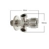 Lazardo Stainless Steel Double Angle Valve Quick Release with Outlets
