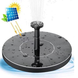 DioFent 1.5W Solar Powered Fountain Pump for Bird Bath,Free-Floating 6.3 in Solar Fountain with 6 Different Nozzles, Pool Backyard Waterfall Pond Garden Patio Aquarium Lawn Outdoor Decoration Pumps