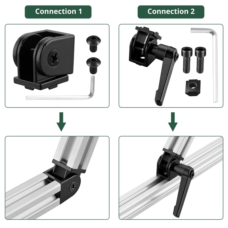 JiGiU 4PCS Joint Connector Extrusion Corner Connector 2020 Joint Aluminium