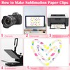 libfrnt 20 Pack Sublimation Paper Clips 3.1 x 2.7 inch