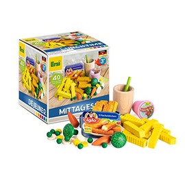 Erzi 28143 Sorting Wooden Lunch Shop Items for Children, Role Play