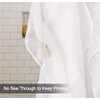 Reisen White Ruffle Shower Curtain Fabric / Cloth Farmhouse Bathroom