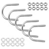 XAVSWRDE Pack of 5 U Bolts M8 Round Stainless Steel