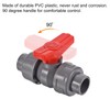 PATIKIL 20mm ID Double Union Ball Valve, 1 Pack PVC