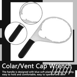 AFEISOL 6 Inch Colar/Vent Cap Fuel Filter Wrench for 380134 382 Compatible with Detroit Diesel Truck Engines, Davco 382 Filter Wrench Silver/Black，6 Inch