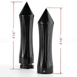 Pair of Custom Blade Side Rearview Mirrors + Black Spike Hand Grip 1" Handlebar with Throttle Kit Touring Street Motorcycle Bike