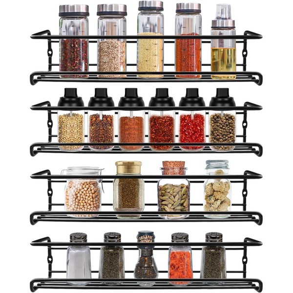 Mezzar Spice Rack Wall Spice Rack Hanging Metal Spice Holder