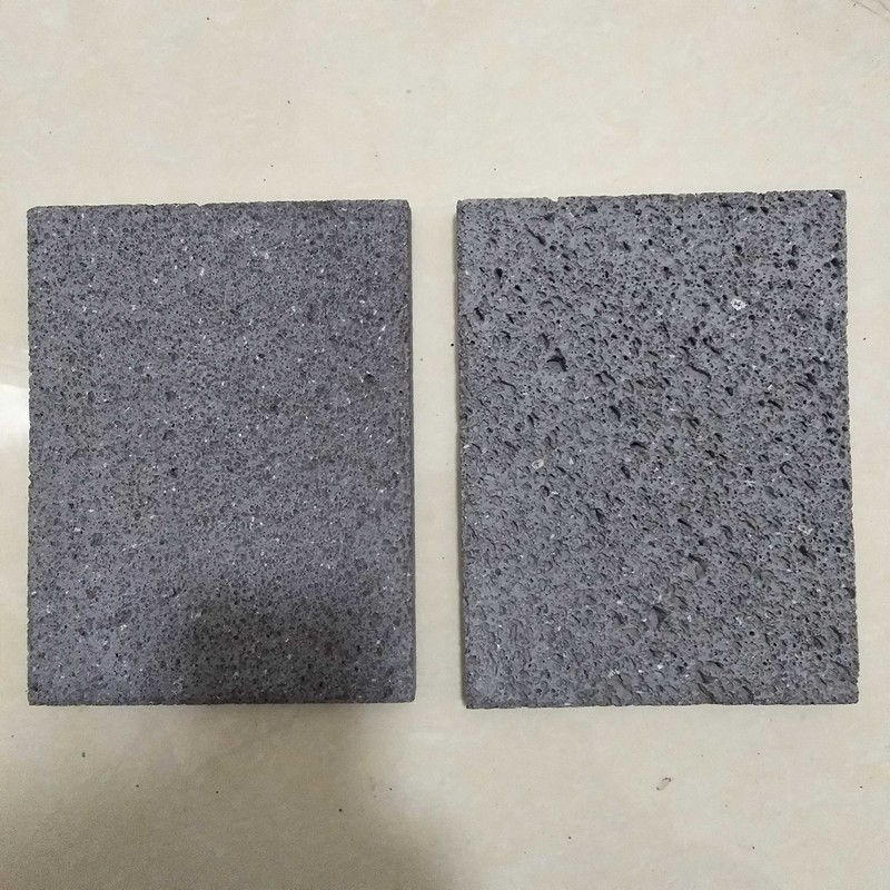 Kamelar.Lava Volcanic stone cooking tiles, flat surface without grooves, 6"