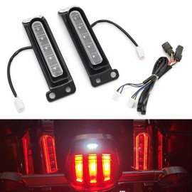 For harley rear fender light Electra Glo Auxiliary LED Run/Brake/Turn Lamps FLHTCU FLHTK Keystone saddlebag side light FLTRU 14-24