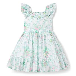Janie and Jack Girls White Floral Dress (Toddler/Little Big Kids)