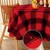 MikiUp Checkered Round Christmas Tablecloth - Waterproof and Washable Gingham