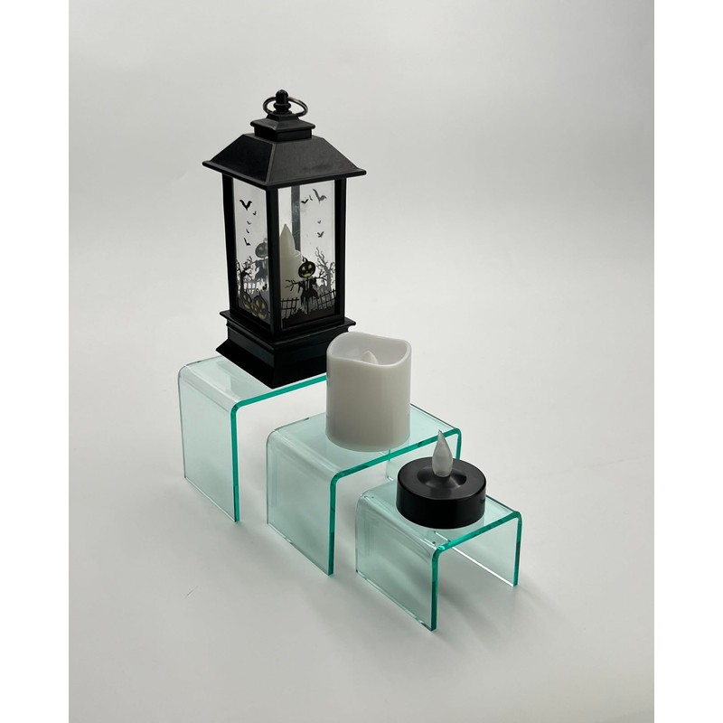 New 2 Inch Deep 3 Piece Acrylic Riser Display Stand
