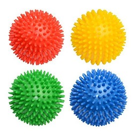 Enjoyfit Prickle Hedgehog Ball Fitness Massage Ball 9 cm Set of 4 Multi-Coloured