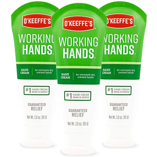 O'Keeffe's Working Hands Hand Cream, 3 ounce Tube, (Pack of 3)